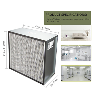 Filtre à air plissé profond H14 pour hotte de ventilation, prix usine Chine - Product Image 4