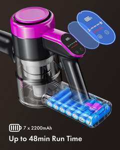 Aspirateur balai sans fil rechargeable 350W/29000PA avec fonction de nettoyage par rotation pour la maison et la voiture - Product Image 3