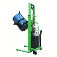 Rotateur de fûts semi-électrique de 450 kg avec balance numérique haute précision, élévateur et inclinateur de fûts motorisé de 2,5 m