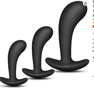 Bestseller Silikon Anal-Plug Trainer-Set 3 Größen Prostata-Massagegerät Aufblasbar Wasserdicht Schwarz für Anfänger und Fortgeschrittene - Product Image 6