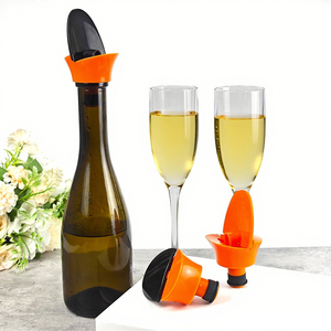 Tapón de Vino Personalizado del Fabricante, Libre de BPA, Vertedor de Vino Amarillo para Fiestas en Casa y Clubes - Product Image 1