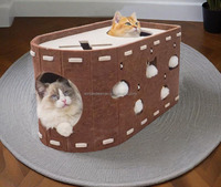 Indoor Filz Cat Scratching Nest Haustier Bett Versteck und Tunnel Spielzeug Abnehmbare Filz Cat Cage House