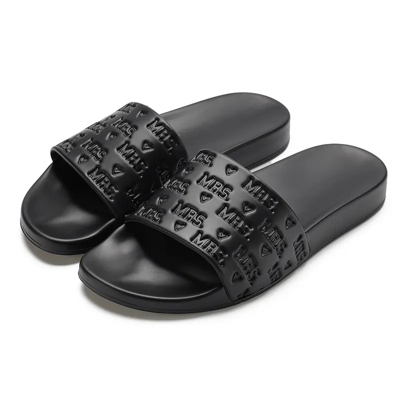 Henghao Sandal Selop Polos Pria, Desain Terbaru Label Pribadi Slide Pria Pu Tunggal 3d Sandal Karet Slide Pria