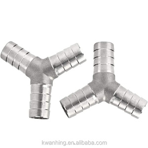 Rvs 1/2 "Slang Barb, 3 Way Tee Y Vorm Prikkeldraad Co2 Splitter Montage, 3 Manieren Slangen Connector