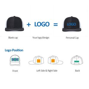 หมวกแก๊ปทรงทรัคเกอร์สีดำคุณภาพสูง 6 แผงตาข่ายแบบ Snapback สีขาวสำหรับผู้ชาย หมวกแก๊ปแบบกำหนดเองทรง Low Profile 112 Richardson - Product Image 3