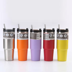 Custom Stainless Steel for Modern Thermal Tumbler with Straw for <b>Hot</b>/<b>Cold</b> Drinks Food Safe Contigo Brand - Product Image 1