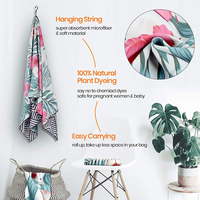 Serviette de plage en microfibre légère, sans sable, séchage rapide, antimicrobienne, écologique, hypoallergénique, imprimé animal, pour l'été