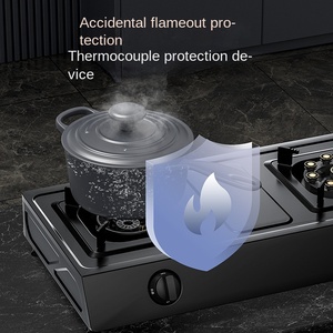 Nouveau Design 0.45mm Épaisseur Tôle Laminée À Froid Surface Appareil De Cuisine 2 Brûleurs Cuisinière À Gaz Cuisinière À Gaz Gris Table Top Cooktops - Product Image 4