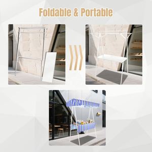 Custom Iron Heavy Duty A-frame Foldable <b>Market</b> Promotion Promotional <b>Display</b> <b>Stand</b> Street Vendor <b>Stall</b> Booth for Sale and Party - Product Image 3