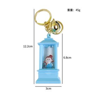 Creative Small LED Light Quicksand Oil Lighthouse Oil <b>Key</b> <b>Chains</b> with Light Bag Pendant Acrylic Lighthouse Liquid Keychain - Product Image 6