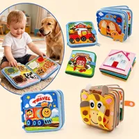 Livre sensoriel Montessori en feutre doux pour tout-petits, avec histoires bibliques, détachable et interactif, personnalisable OEM