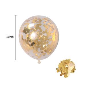 12 pulgadas Popular Party Supplies Cumpleaños Metálico brillo Globo Transparente Bobo Globos con lentejuelas - Product Image 5