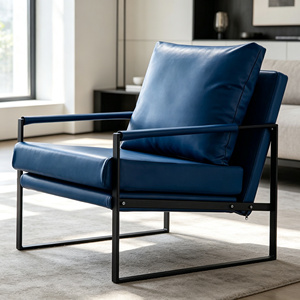 Divano Chesterfield in Tessuto Marrone Economico, Poltrona Moderna e Confortevole con Telaio in Metallo Nero per Soggiorno, Certificato BSCI - Product Image 6