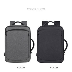 Kiểu dáng đẹp chức năng màu xám máy tính xách tay Ba lô <span class=keywords><strong>USB</strong></span> sạc đa năng kinh doanh cổ điển ba lô chống trộm túi bền - Product Image 6