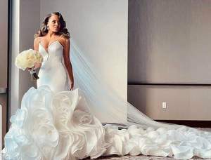 S5671F 2025 New High -quality Hot Selling off Shoulder Slimming Large Size Wedding Gowns Dress Bridal Luxury Beaded - Product Image 2