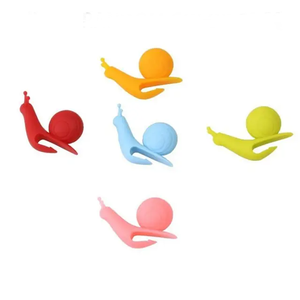 Marqueurs de verres en silicone sans BPA en forme d'escargot, résistants à la chaleur, supports de cuillères à thé écologiques, de qualité alimentaire, en forme de dessin animé - Product Image 4