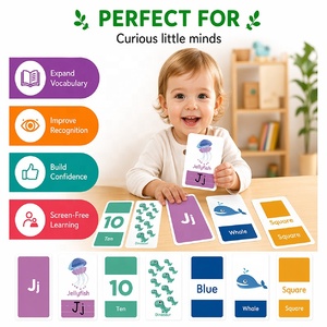 Cartes flash pour tout-petits de 12 mois, imperméables, cartes de reconnaissance pour enfants, cartes de cognition précoce pour la salle de classe - Product Image 2
