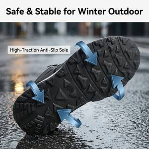 Sneakers Invernali da <span class=keywords><strong>Uomo</strong></span> <span class=keywords><strong>con</strong></span> Fodera in Pelliccia Sintetica, Scarpe Calde Antiscivolo per Sport all'Aperto, Stivali da Neve Termici, Vendita all'Ingrosso - Product Image 5