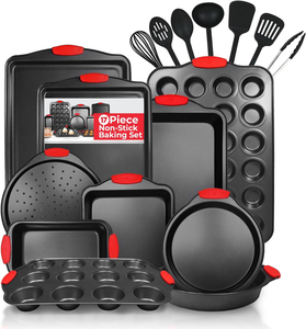 Set di Teglie da Forno 3-in-1 in Acciaio <span class=keywords><strong>al</strong></span> Carbonio Ecologico a Prezzo di Fabbrica con Stampi per Torte e Teglia per Pane - Product Image 2