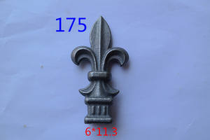 Eisenzaun Zubehör Geformte dekorative Teile Schmiedeeisen Speerspitze & Pfeilspitzen Ornamente für Garten zäune - Product Image 5