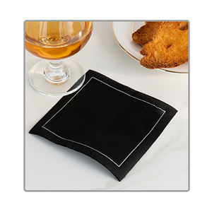 Hotel Airline Tela de algodón Servilletas de tela Servilletas desechables Posavasos Lino Sensación y apariencia - Product Image 3