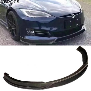 DGRCCS Model S New Energy Vehicle Style Sports Carbon Fiber Front Lip Shovel Accessory Kit Easy Installation - Product Image 1