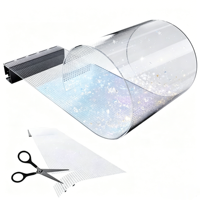 Autocollant d'affichage LED transparent cristallin, film LED flexible auto-adhésif pour cloisons en verre dynamiques des centres commerciaux