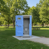 Toilettes portables modernes verrouillables avec toit double couche, écologiques et durables pour usage public, événements sportifs, extérieur