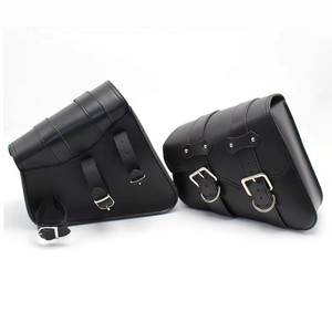 Sacoche latérale en cuir PU noir pour <span class=keywords><strong>moto</strong></span> Honda Suzuki Harley Sportster <span class=keywords><strong>XL</strong></span> 883 XL1200, sacoche à outils gauche et droite - Product Image 5