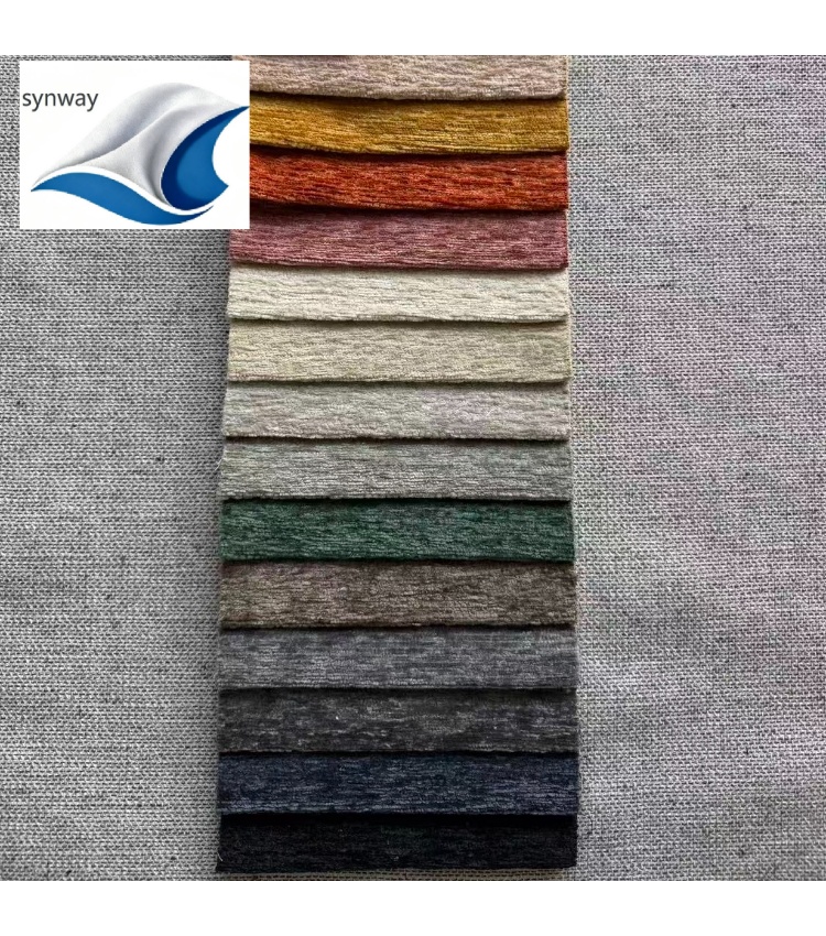 470g Heavy Solid Color 100% Polyester Chenille Sofa Fabric for Car Seat Cushions, Dining Chairs, and Other Furniture Upholstery.