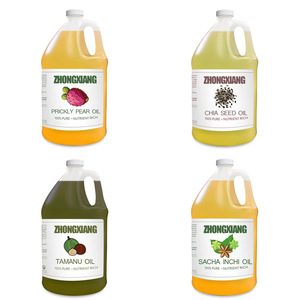 <span class=keywords><strong>Huile</strong></span> de graines de figue de Barbarie non-OGM pressée à froid, <span class=keywords><strong>huile</strong></span> de Tamanu de qualité alimentaire, <span class=keywords><strong>huile</strong></span> de graines de chia non raffinée, <span class=keywords><strong>huile</strong></span> de Sacha Inchi non raffinée pour les soins de la peau, des cheveux et du corps - Product Image 1