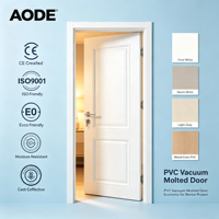 Porte intérieure en PVC moulé sous vide certifiée CE E0, résistante à l'humidité, économique, pour projets de location