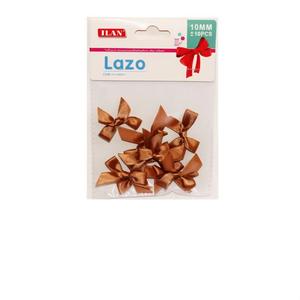 Fiocchi in nastro color caffè da 10 mm di Ilan Lazo per artigianato e decorazioni - Product Image 2