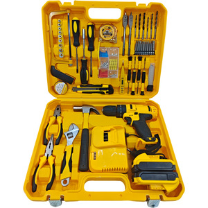Ensemble de perceuse sans fil au lithium-ion 21V, fonction marteau à double vitesse, complet avec accessoires - Product Image 2