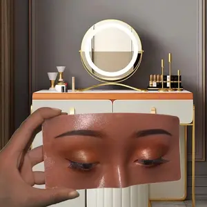 5D 눈 눈썹 메이크업 연습 보드 생체 공학 실리콘 문신 피부 패드 눈 마네킹 시뮬레이션 진짜 인간의 피부