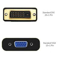 Convertisseur DVI D mâle vers VGA femelle, adaptateur DVI 24 + 1 vers VGA, câble plat