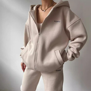 Conjunto de Sudadera y Pantalones de Forro Polar con Estampado Gráfico para Mujer, Sudadera con Capucha de Manga Larga, Ropa Casual de Calle, Logotipo con Impresión Digital - Product Image 5