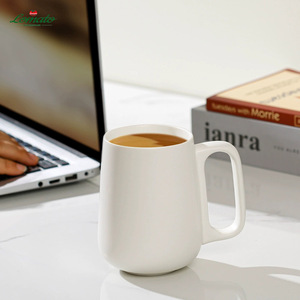Matte Ceramic Mug With Square <b>Loop</b> Handle 430ml Modern Coffee Cup Custom Logo For Hotel Restaurant Wholesale - Product Image 1
