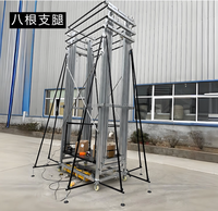 Échafaudage mobile pliable et réglable 2-8M 10M 12M 15M, tour d'échafaudage motorisée 110V 220V avec plateforme
