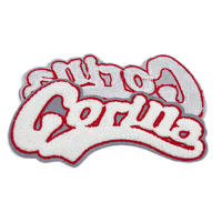 Patch en chenille personnalisé découpé au laser, patch en tissu chenille brodé, à coudre sur les vêtements