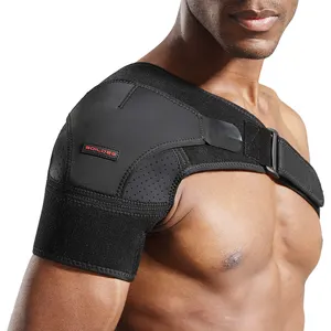 可调节透气氯丁橡胶肩袖肩托，用于肩部保护和恢复肩部支撑