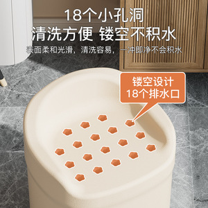 Tabouret de bain Yuzuetsu en EPP antidérapant beige pour personnes âgées et femmes enceintes, siège de douche sécurisé, chaise de salle de bain - Product Image 3