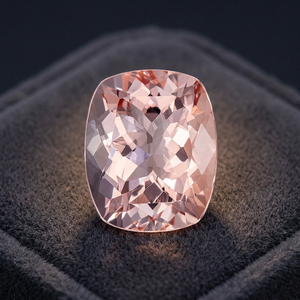 Wholesale High Quality 8X10mm Faceted <b>Cushion</b> Cut Natural Morganite Loose Gemstone IGI Certified-Factory Price - Product Image 4