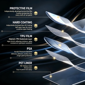 Пленка для оклейки авто 3M High Gloss TPU, 8 мил, самовосстанавливающаяся, прозрачная, защитная от царапин, для кузова автомобиля - Product Image 5