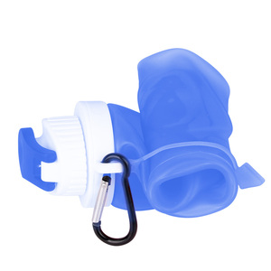 Silicone có thể gập lại chai nước thể thao ngoài trời xách tay ráp chai nước với xử lý - Product Image 5
