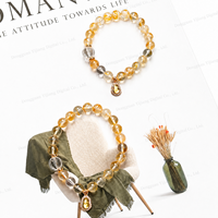 Bracelet en perles de cristal de gomme jaune naturelle au design original, pendentif gourde pour femme, cadeau de luxe léger BUSTYLE SS112