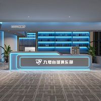 Aula biliar gaya industri, hotel esports, bar, KTV, kafe internet, meja penerimaan Klub Kebugaran