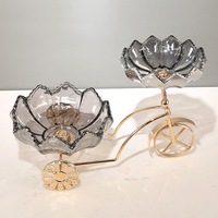 Plateau à fruits en verre de cristal, 1 pièce, décoration de table à caractère unique, plateau cadeau pratique pour salon, tricette, plateau à fruits, décor pour la maison