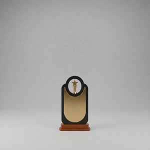 Trophée en bois portable personnalisé avec logo gravé au laser, modèle 1707, pour la promotion de l'entreprise, les événements sportifs et les cadeaux de mariage - Product Image 1