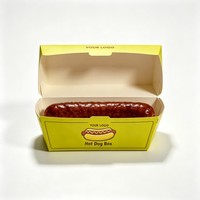 Boîte d'emballage pour hot-dogs en gros, personnalisée, pour maïs coréen, emballage alimentaire, boîte en papier pour hot-dogs